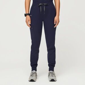 Figs Zamora High-Waisted navy jogger scrub pants
